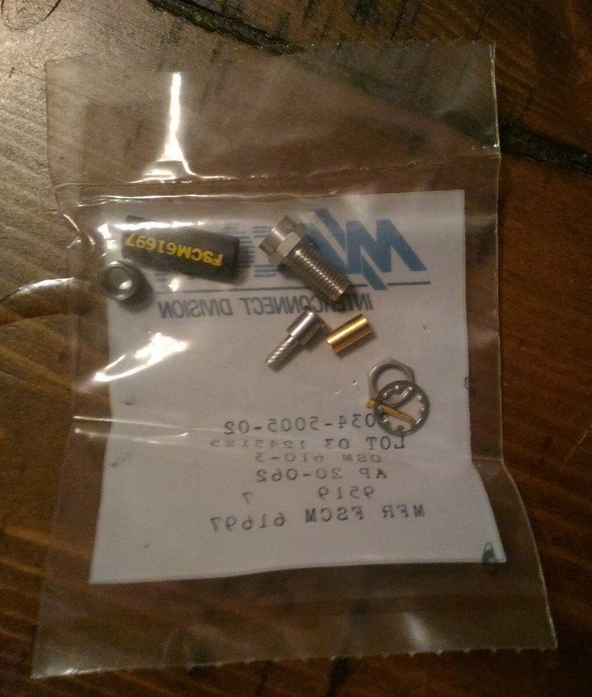 M/A Com 2034-5005-02 SMA Bulkhead Feed-thru Cable Jack Connector Electronics