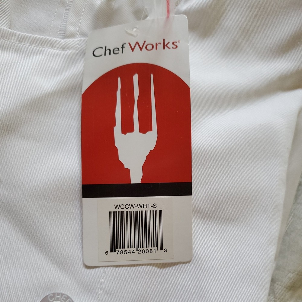 Chef Works LeMans Chef Coat Jacket - White - Size SMALL - NWT