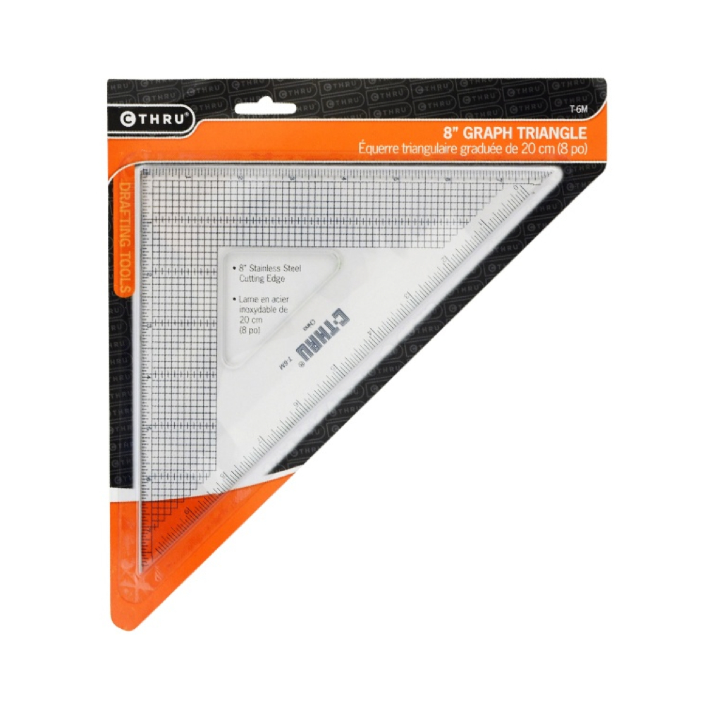 C-Thru T-6M 45/45/90 Cutting Triangle 8In