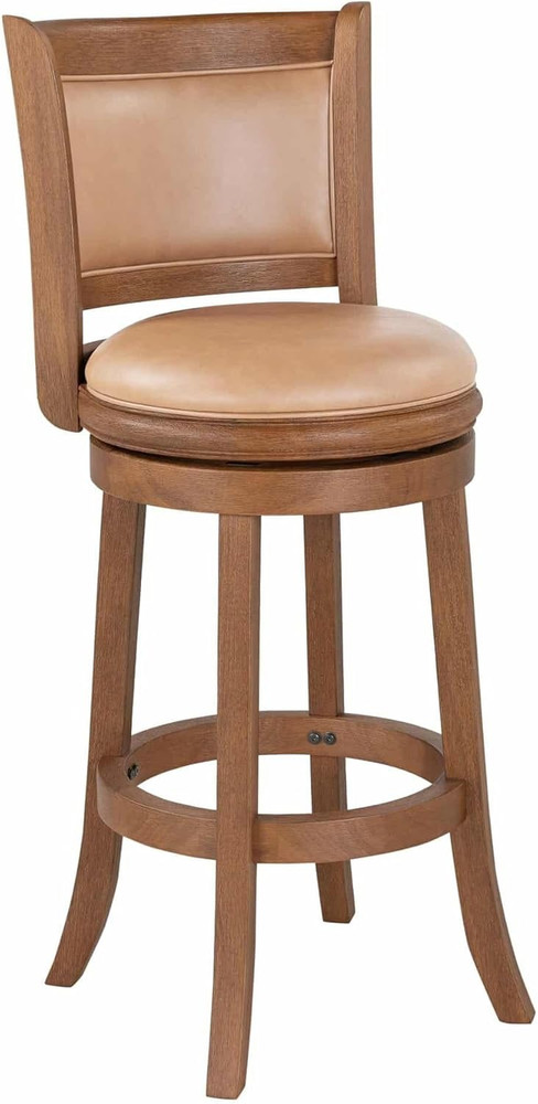 Augusta Swivel Bar Stool Chestnut Wire Brush.................