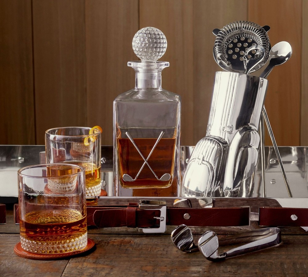 Pottery Barn Figural Golf 5-Piece Bar Tool Set