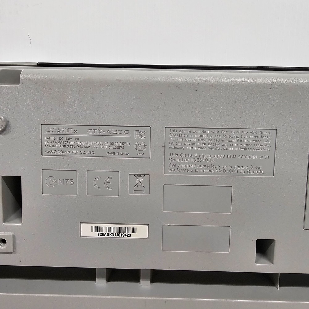 Casio Beginner Friendly MIDI Electric Keyboard 61 Keys CTK-4200