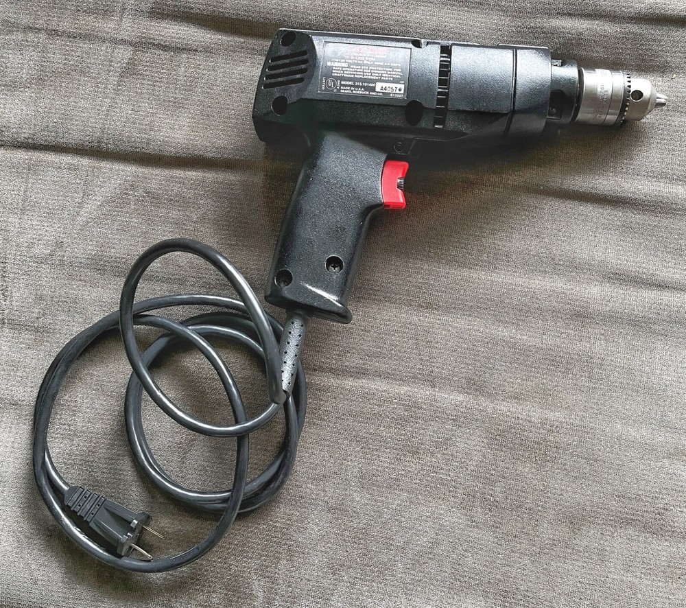 Sears Craftsman 3/8" Drill Corded Variable Speed Reversible,Model 315.101400+Bit