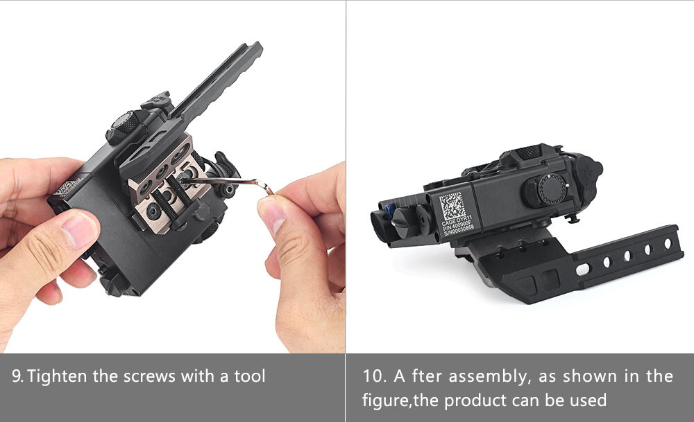 WADSN Tactical Picatinny Offset Mount Base Left / Right Side Flashlight Mount