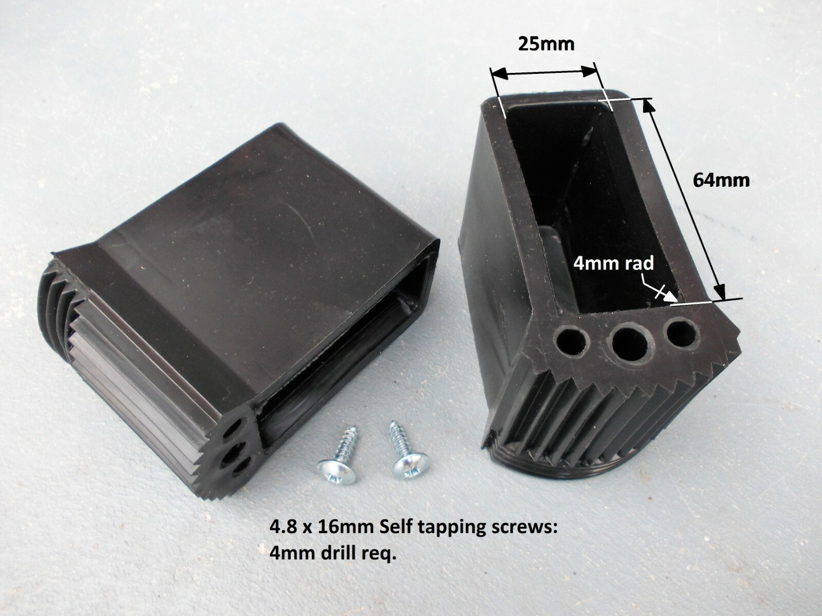 Ladder Feet. For Ladder Stabilizer Base Bars (TriQuad) - Packs of 1 or 2 pairs.