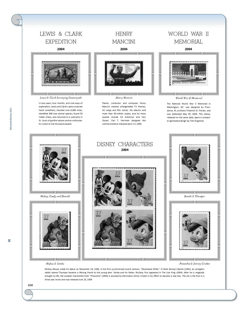 2004 U.S. Commemorative Singles COMPLETE Supplement (White Ace Alternative)