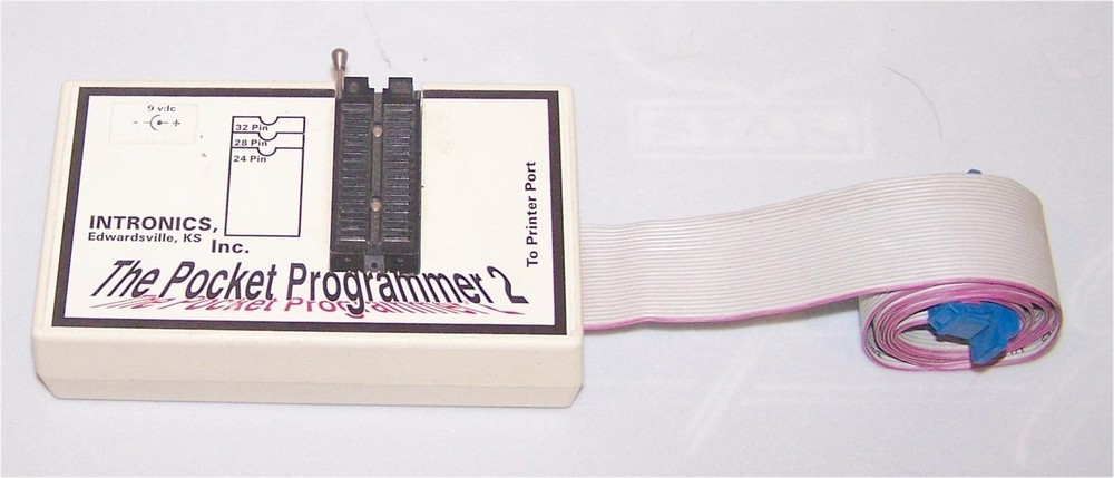 INTRONICS THE POCKET PROGRAMMER  w/ PRINTER PORT RIBBON With DISK