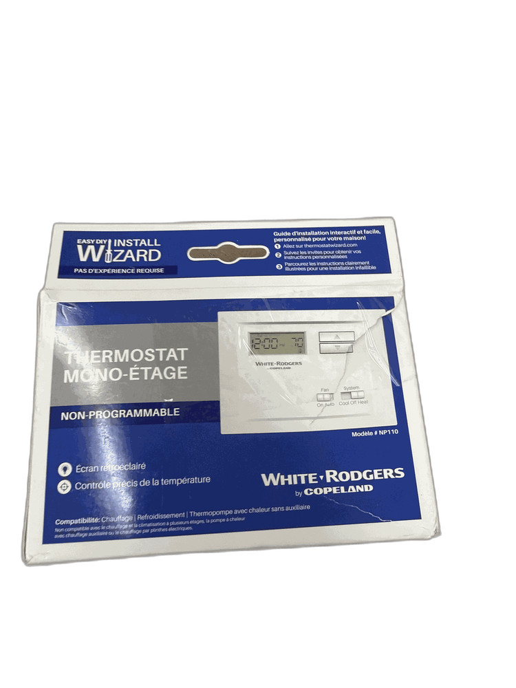 Copeland White-Rodgers NP110 Single Stage Non-Programmable Thermostat