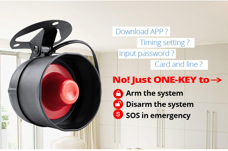 Wireless Alarm System Home Security Standalone Garage Burglar PIR Motion Sensor