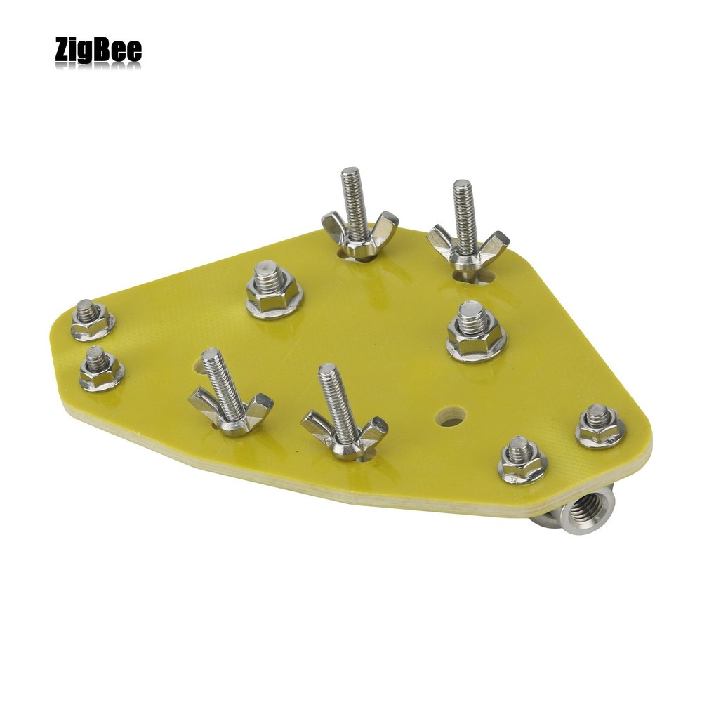 Bright Yellow Antenna Base Mount Connected to Tripod Stand Thread