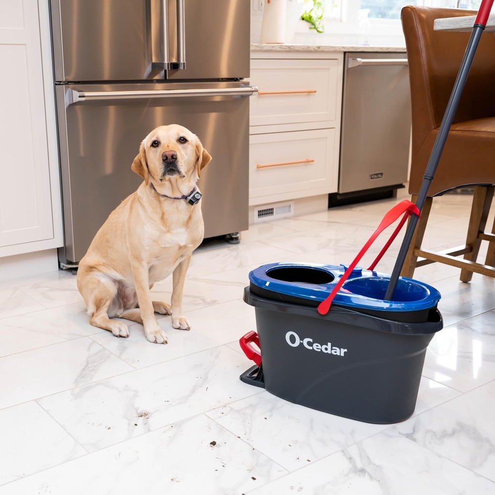 O-Cedar RinseClean Spin Mop & Bucket System | Clean with Clean Water | Remove...