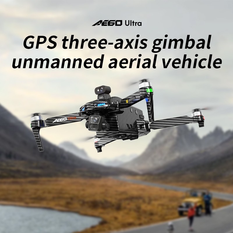 AE60 Screen Control Drone GPS FPV 7KM 3-axis Gimbal 4K Camera Obstacle Avoidance