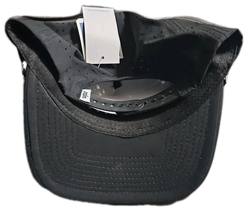 Palm Golf Men's Adjustable Nylon Performance Golf Hat Black