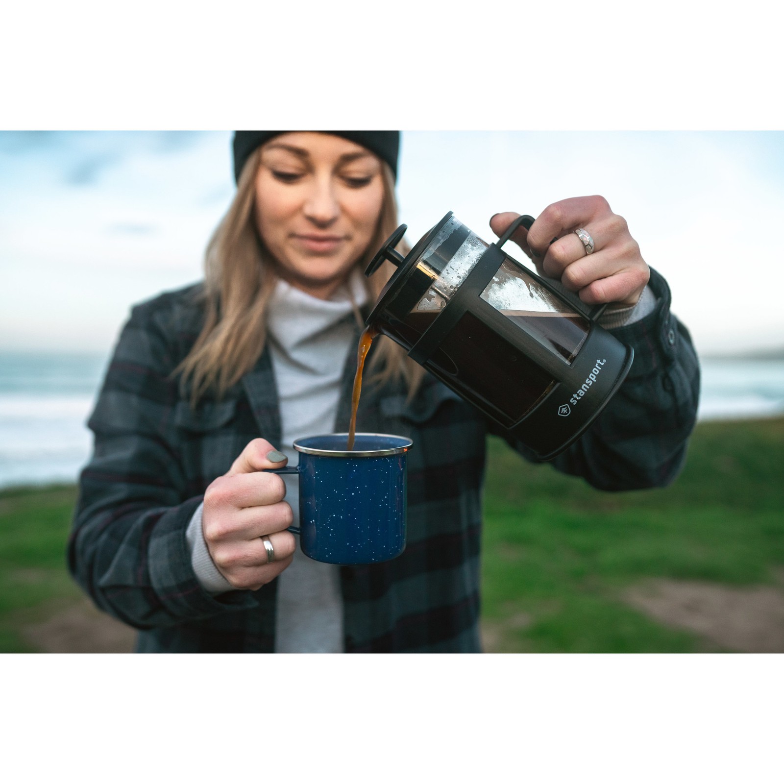 Stansport Enamel Coffee Mug 12 OZ