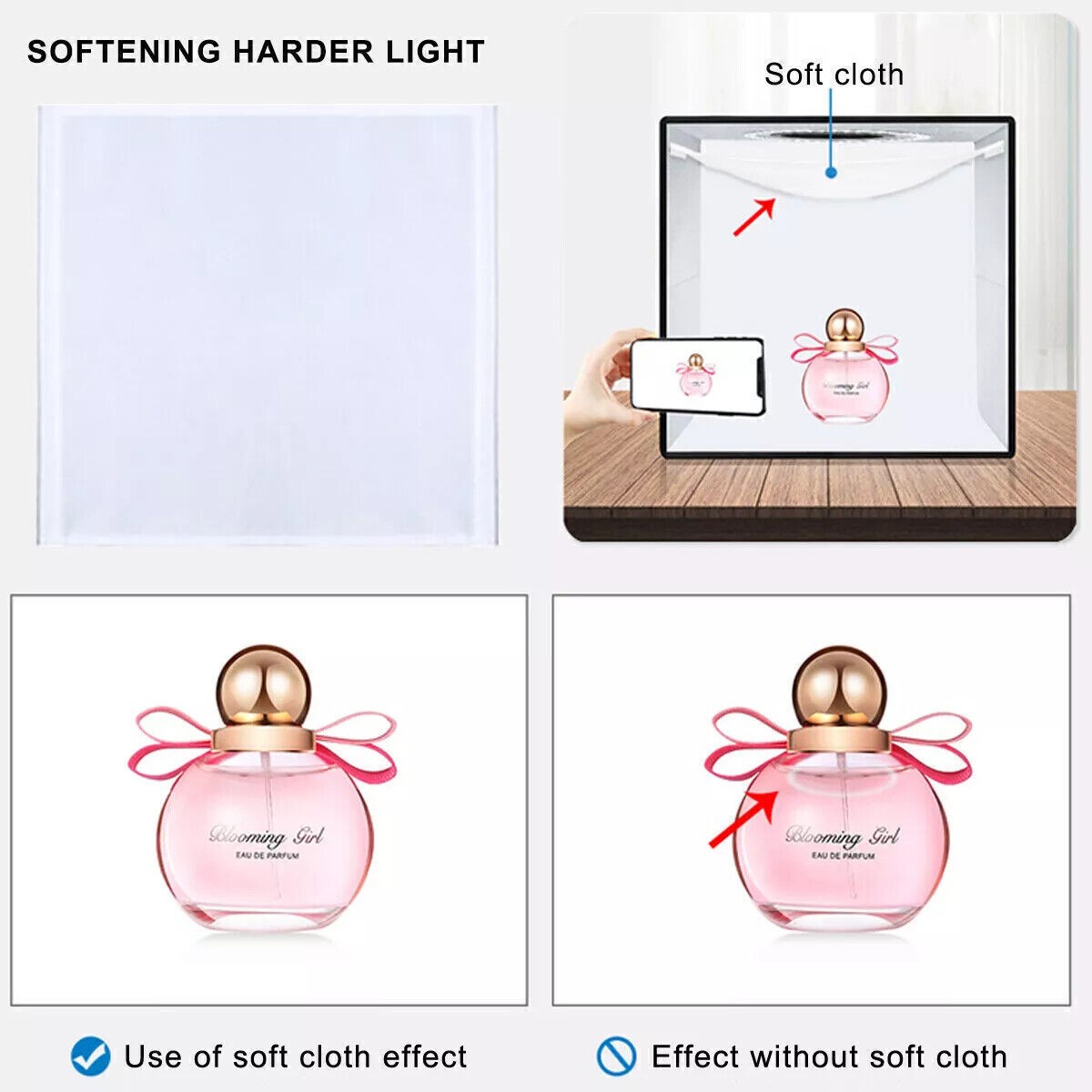 16in LED Photo Studio Light Box Portable Folding Photography Shooting Tent Kit