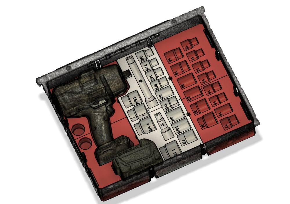 M18 Fuel High torque Impact INSERT for 3 Draw Packout
