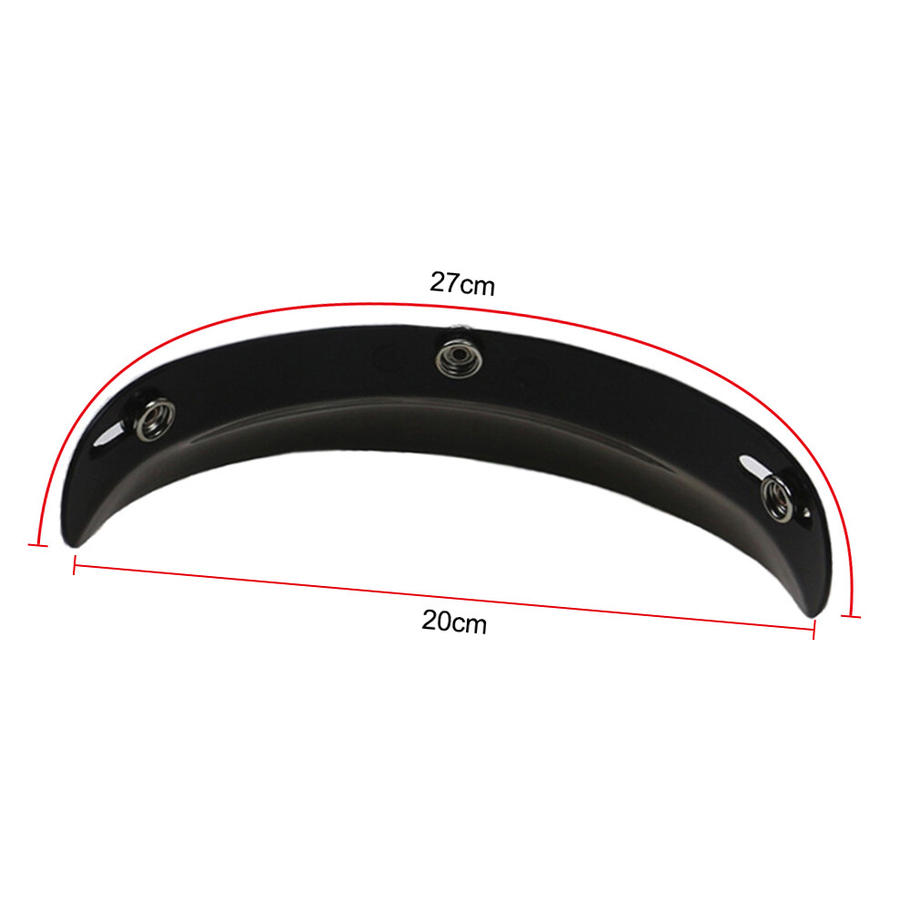 Universal Black 3-Snap Motorcycle Lens Open Face Shade L1E2