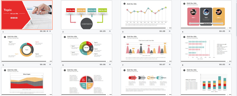 Professional PowerPoint edited Template-Business Summary Modify easily 34 pages
