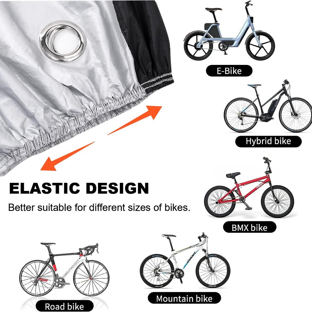 Bicycle Cover Raincoat Dustproof Sunproof Bicycle Protector with Locking Holes