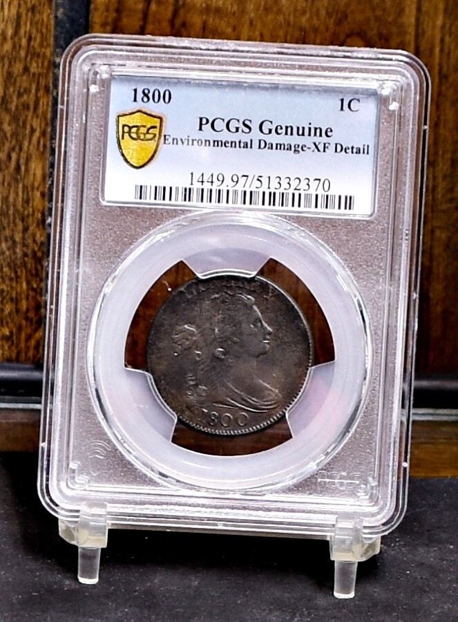 1800 Large Cent - PCGS XF Details Environmental Damage (#59873-L)