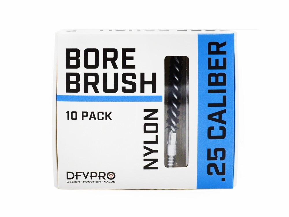 .25 Caliber Nylon Bore Brushes 10 Pack
