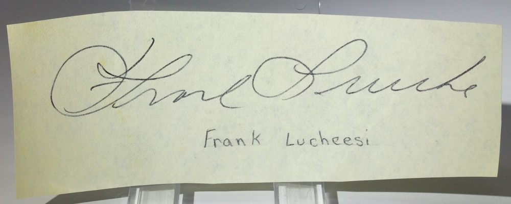 Frank Lucchesi cut autograph