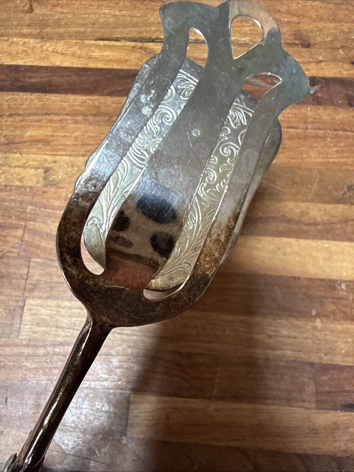 EP Zinc Italy Vintage Silver Plated Pastry / Salad Tongs Scissor Style