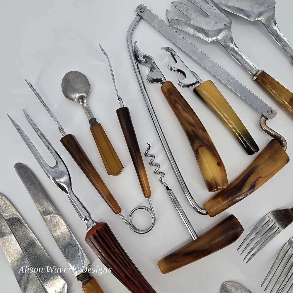 Bakelite Hostess Set & Utensils