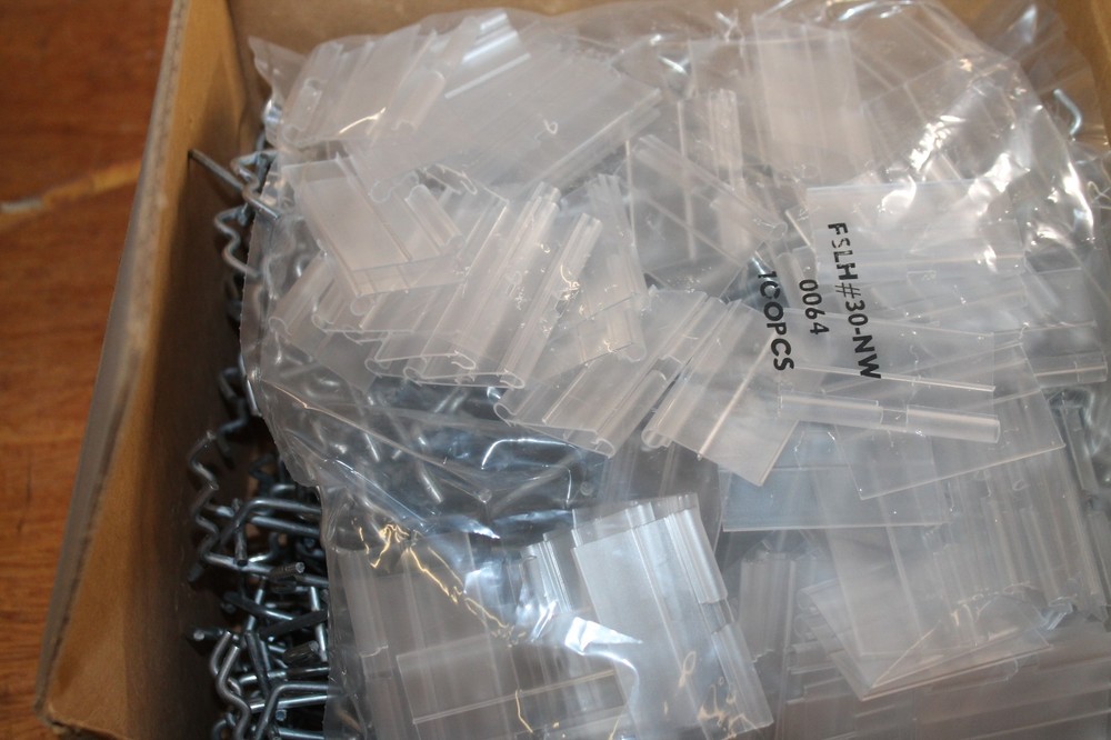 100 Pcs Flip Scan Loop Hook 4'' X .148 Metal Pegboard Hook Display Merchandise