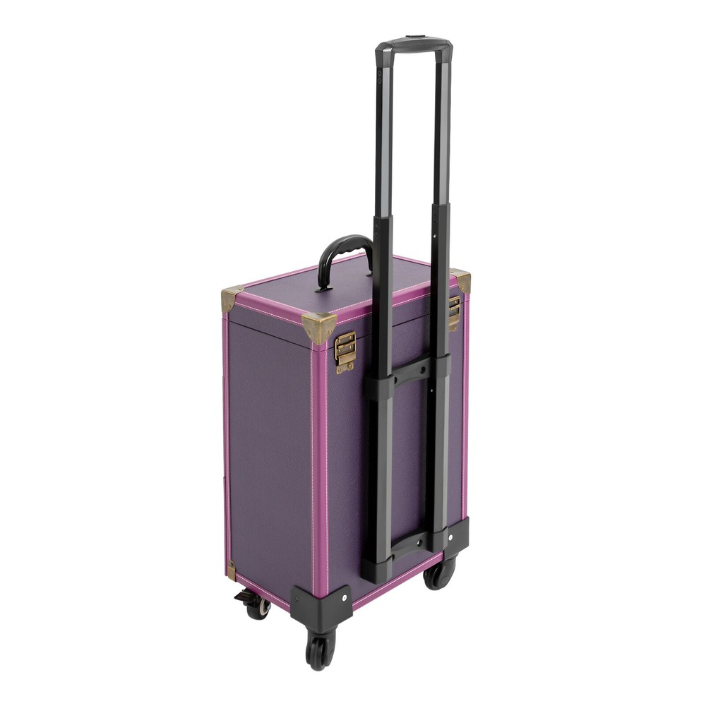 Professional Rolling Makeup Train Case Cosmetic Trolley Makeup Storage Organizer