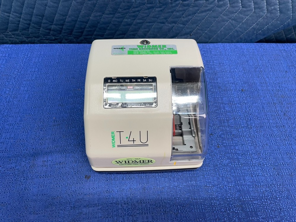 Widmer T-4U Electronic Time Clock & Date Stamp Recorder