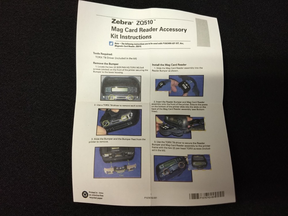 Zebra P1063406-021 Magnetic Card Reader