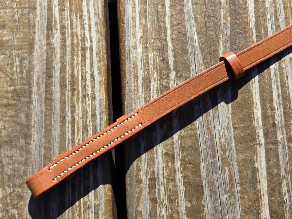 Devoucoux Light Brown Leather SINGLE Cheekpiece -Bridle Replacement Part- LARGE