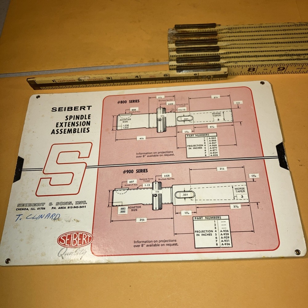 Vtg Siebert Morse Taper Dimensional Datalizer Shutlock Adjustable Adaper Assmbly
