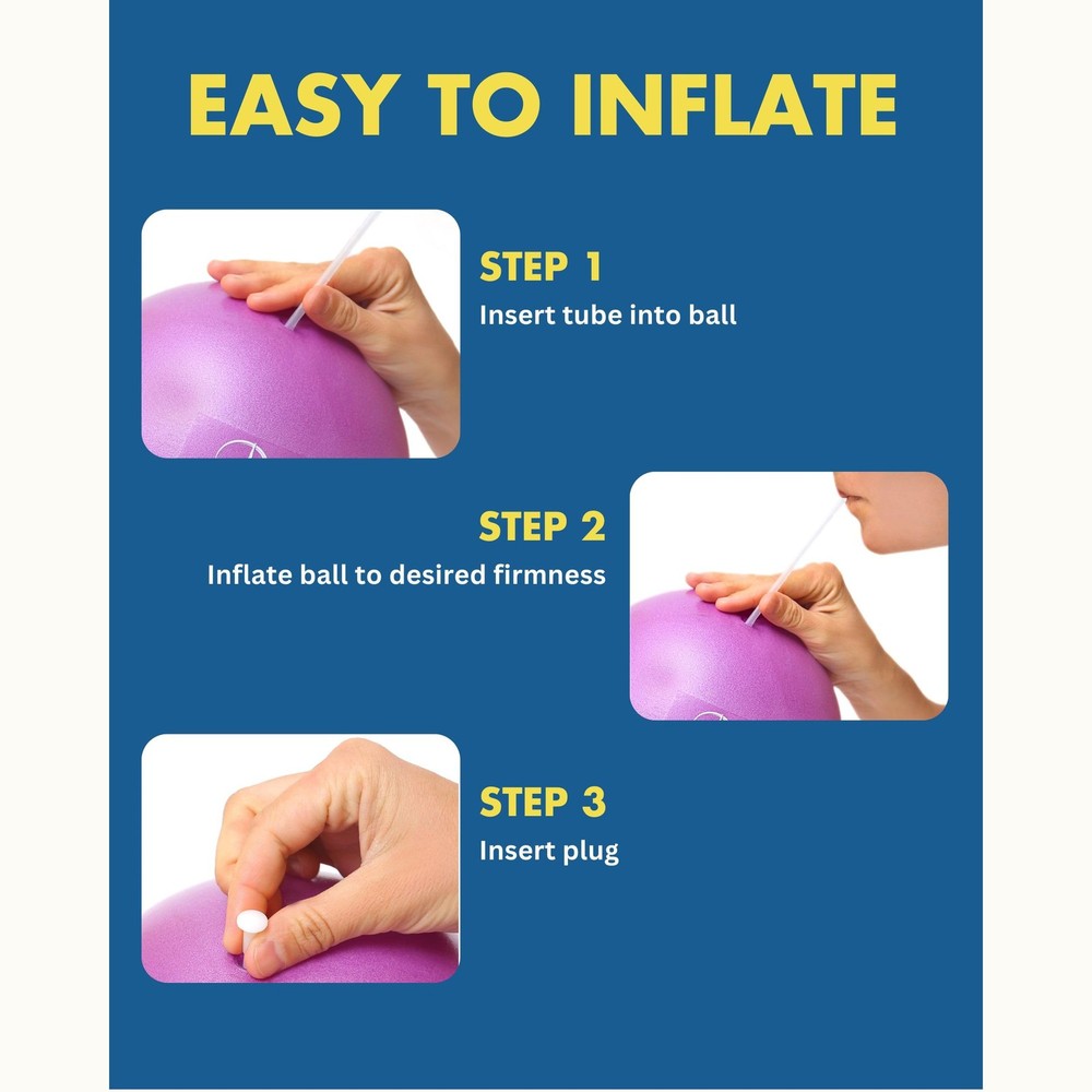 ProBody Pilates Small Exercise Ball - 9 Inch Workout Ball for Stability, Barr...
