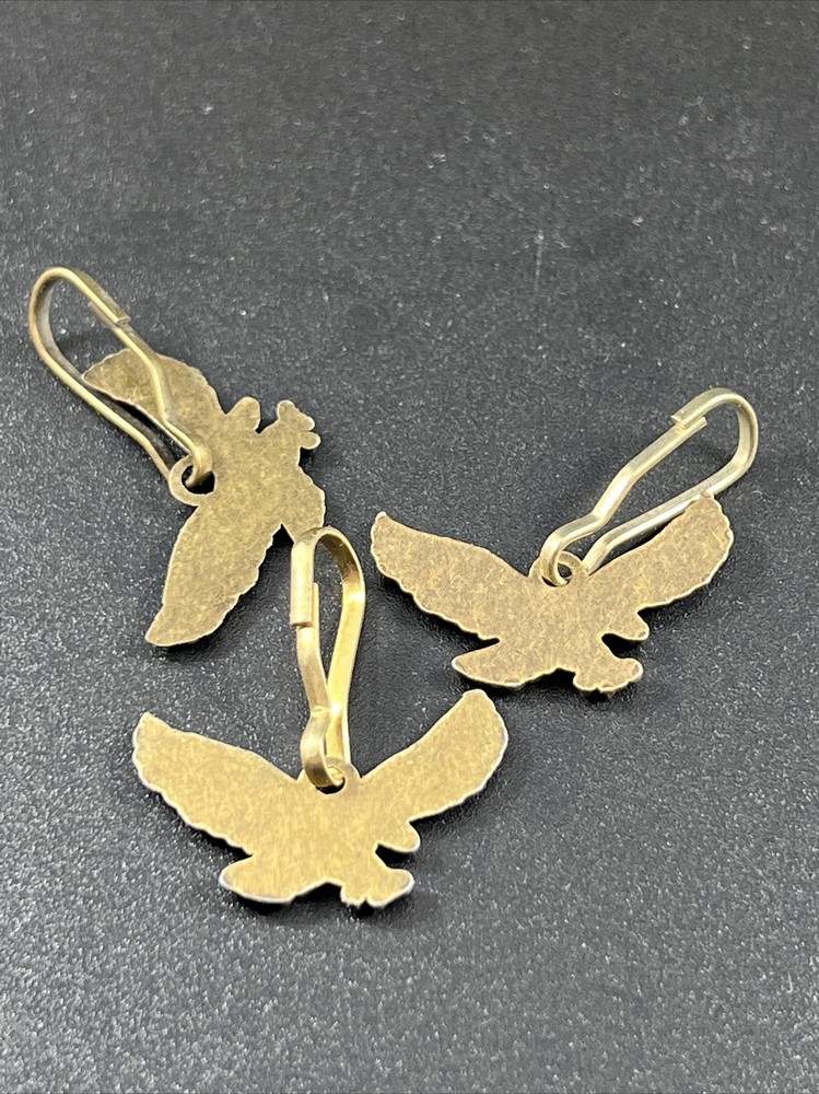 Set of 3 Zipper Pull Flying Eagle Charms