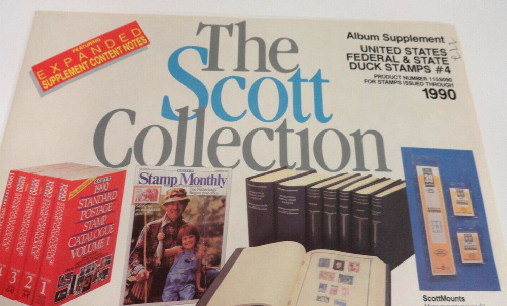 Scott 1990 US Federal & State Duck Stamps Album Supplement #4 115S090 NOS
