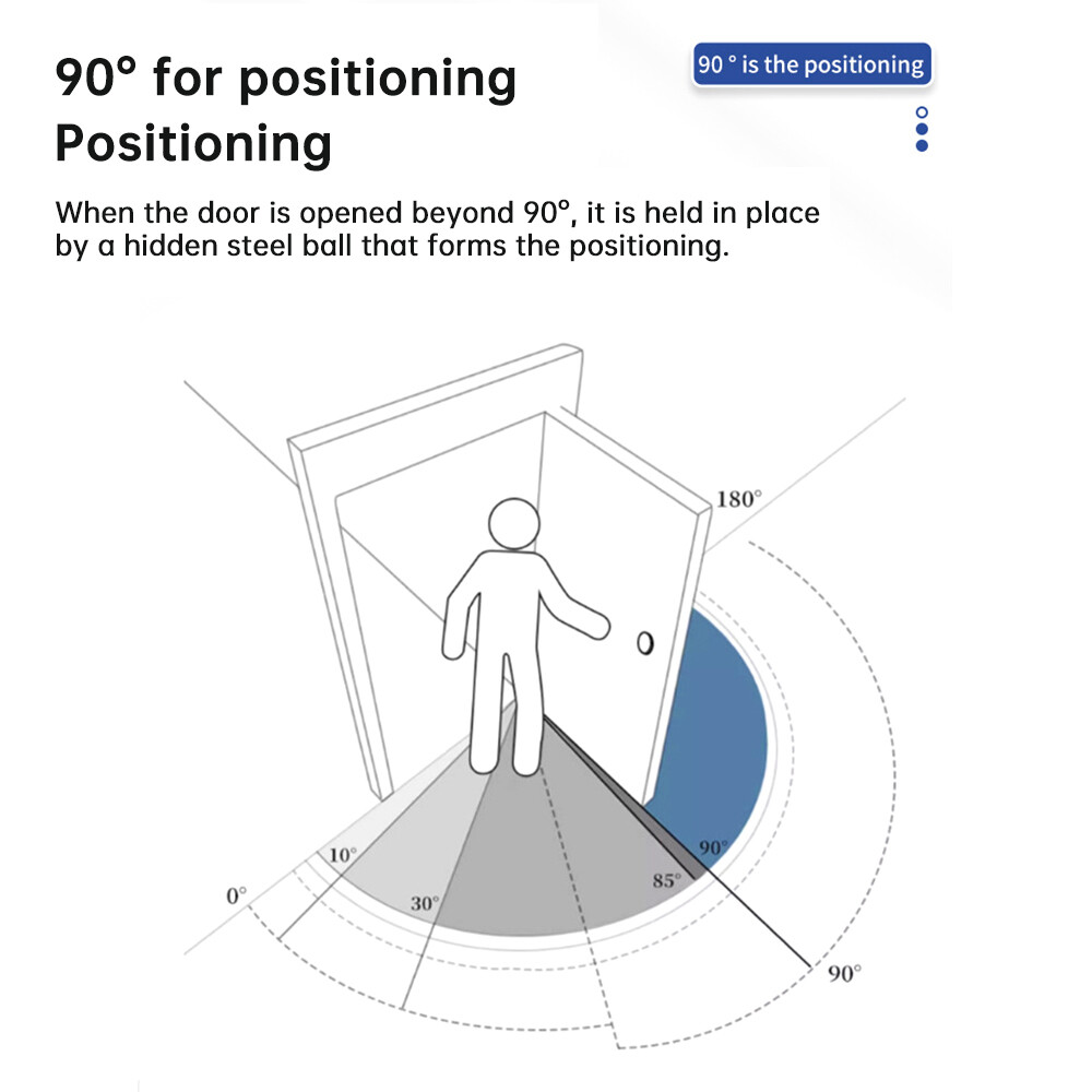 Self-Closing Door Hinge Spring Positioning Hinge Door Closer Automatic Closing