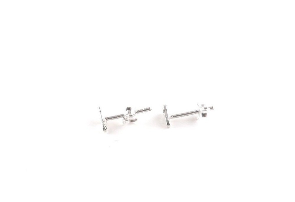 Sterling Silver Bare Feet Stud Earrings - Pair