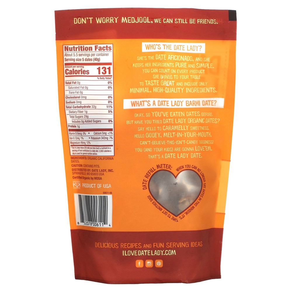 Organic Barhi Dates, 8 oz (227 g)