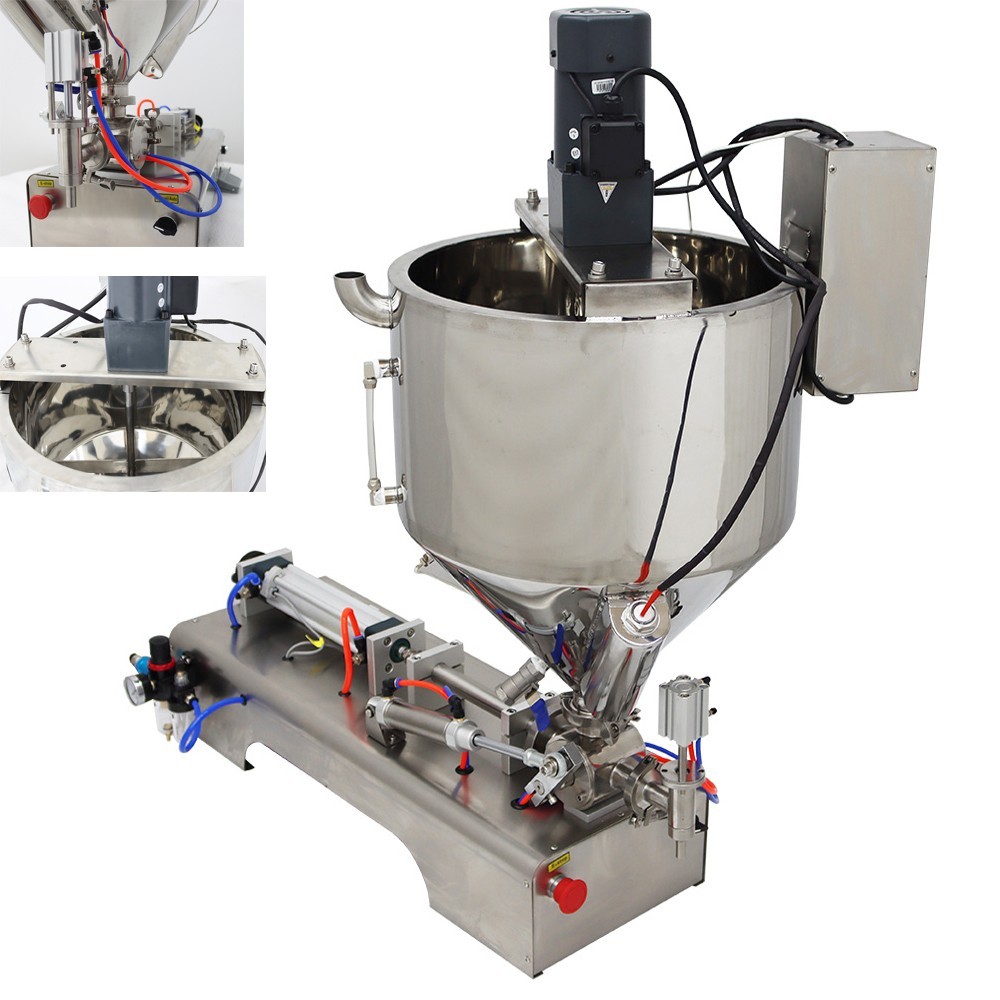 Single Head 5-50ml Paste Liquid Heating Stirring Filling Machine 110V Pneumatic