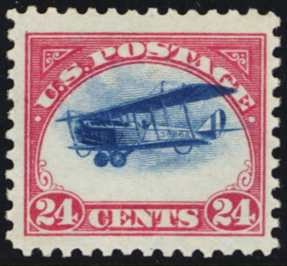 C3 Var, Mint VF NH 24¢ - High Flying Plane Shift Error * Stuart Katz