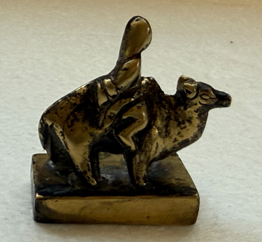 Vintage Solid Brass Camel with Rider Stamp Seal
