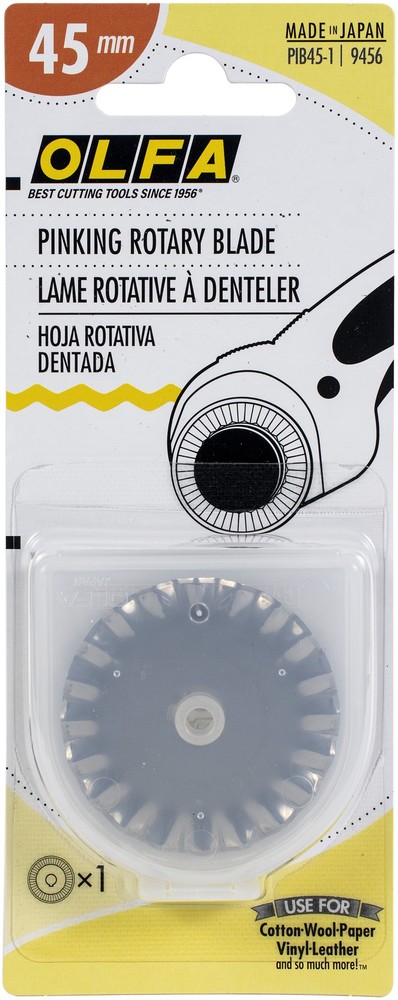 Olfa PIB45-1 Rotary Blade Refill-45mm Pinking 1/Pkg