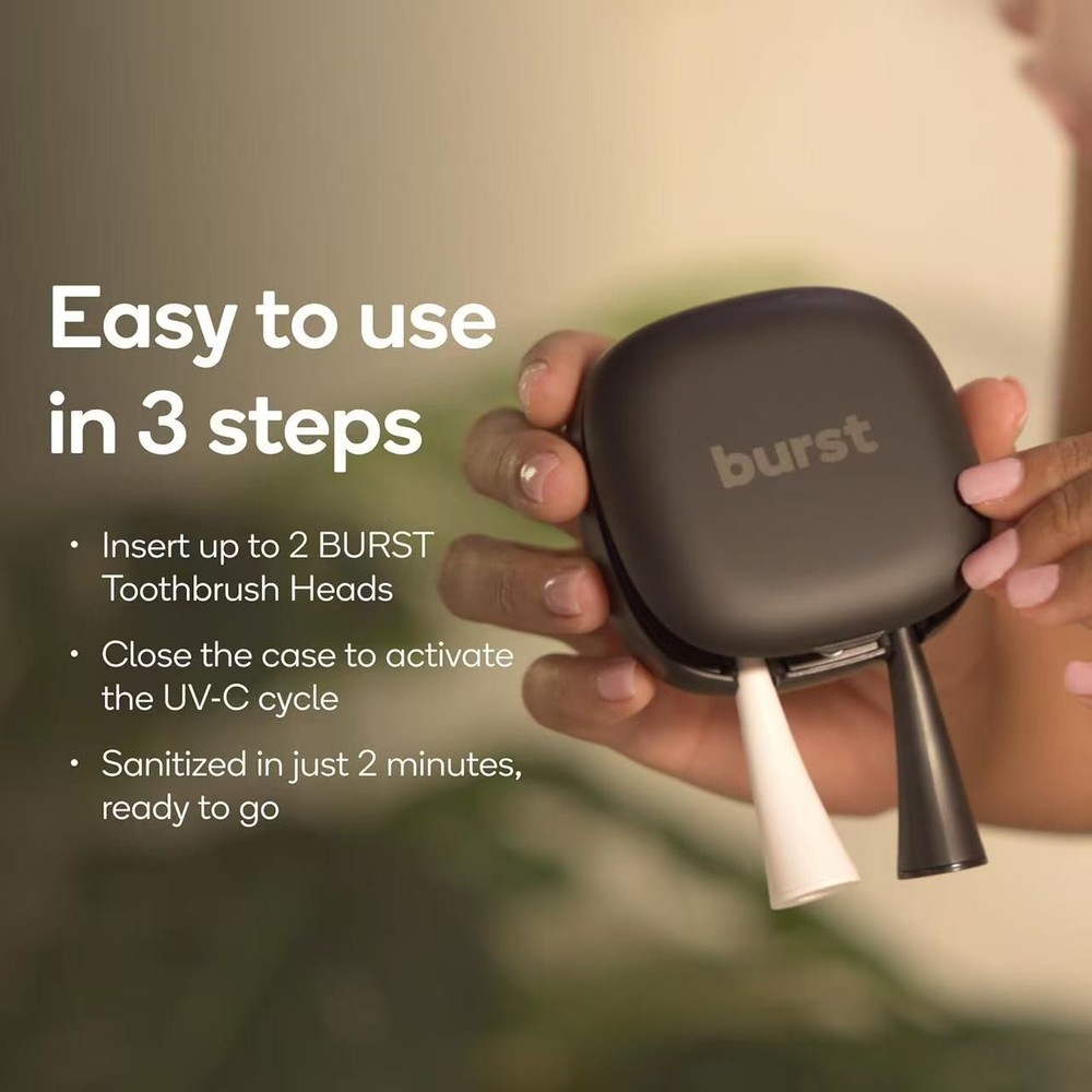 Burst UV Toothbrush Sanitizer Black