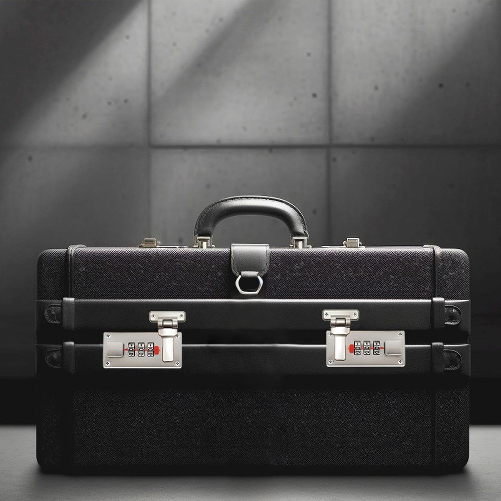 2 Pcs Tool Box Hasp Luggage Combination Lock Briefcase Replacement