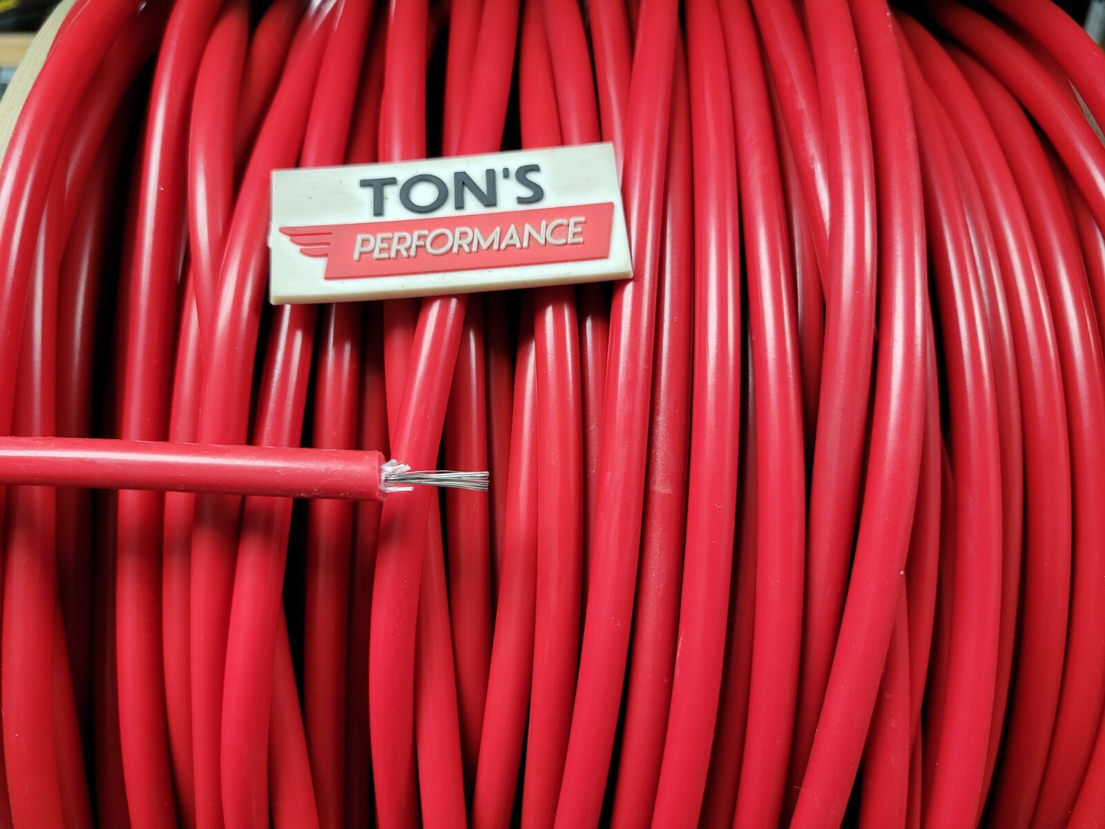 Universal 8mm Red silicone SOLID WIRE CORE SPARK PLUG WIRE by the foot 0 ohms/ft