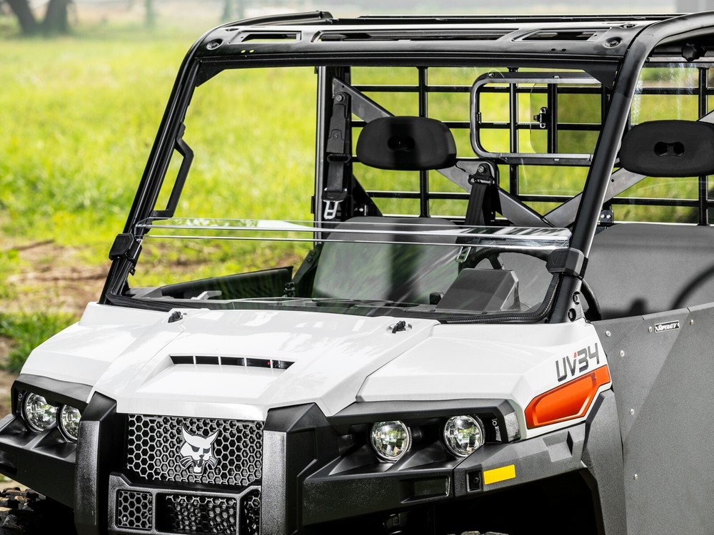 SuperATV Clear Scratch Resistant Half Windshield for Bobcat UV34 - 2019+
