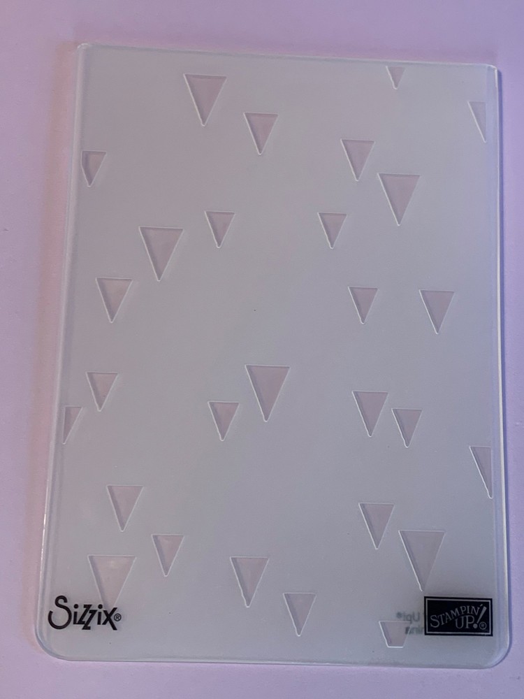 Stampin Up Falling Triangles Embossing Folder 4.5x6 Sizzix Craft Template