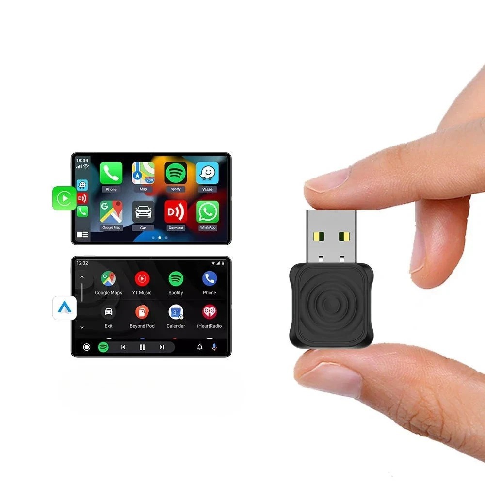 New CarlinKit 5.0 Ultra Wireless CarPlay Android Auto Adapter Auto ConnectionVK